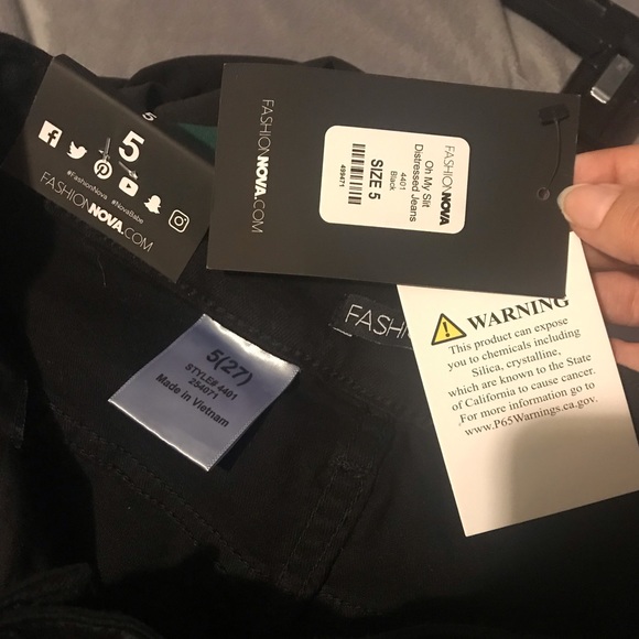 Black Distressed Jeans - Picture 9 of 10